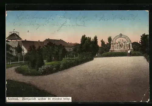 AK Szolnok, Damjanich szobor és müvész telep