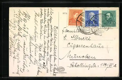 AK Tihany, Teilansicht mit Hafen