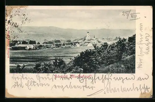 AK Pilis-Csabá, Panoramablick auf den Ort