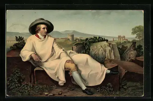 Künstler-AK Goethe in Italien von Tischbein