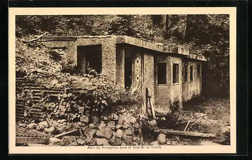 AK Abri du Kronprinz dans le Bois de la Grurie, Schützengraben