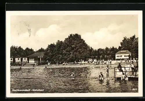 AK Hartmannsdorf, Ansicht vom Naturbad