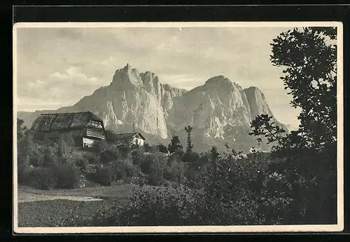 AK Kastelruth, Ortspartie gegen Seis am Schlern