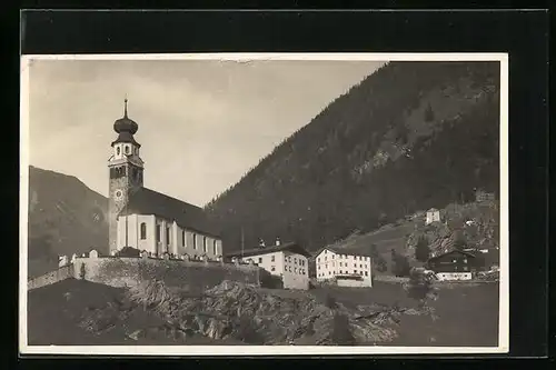 AK Madonna in Val Senales, Blick auf die Kirche