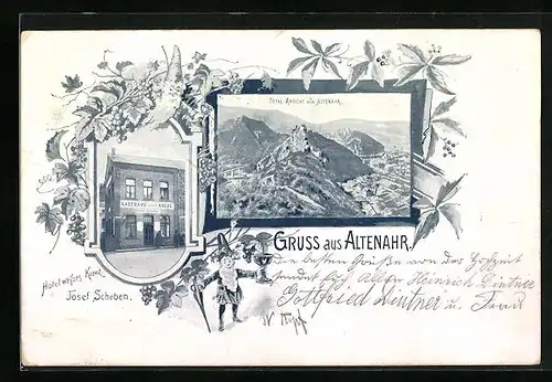 AK Altenahr, Hotel weisses Kreuz, Totalansicht