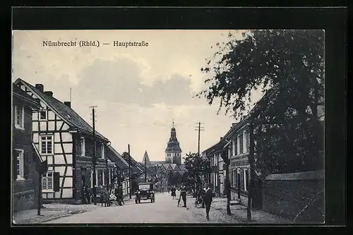 AK Nümbrecht /Rhld., Hauptstrasse mit Passanten