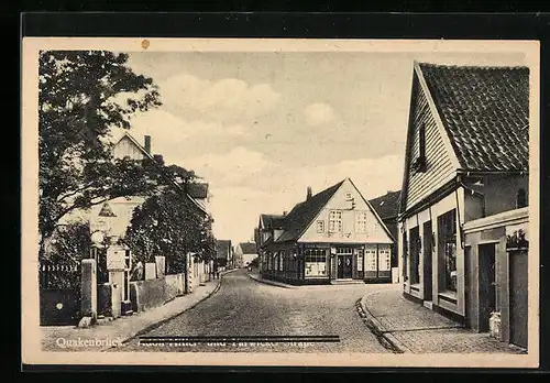 AK Quakenbrück, Strassenpartie mit Geschäft