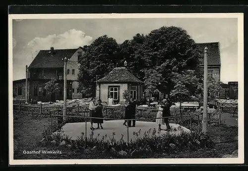 AK Winkwitz, Gasthof mit Tanzfläche