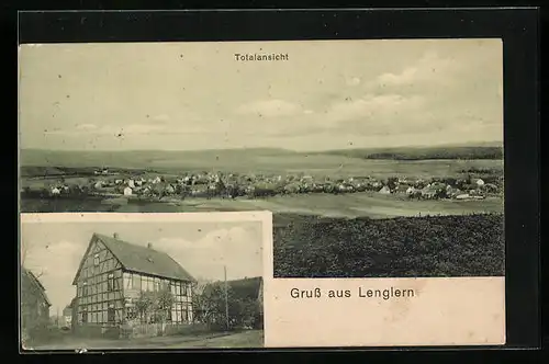 AK Lenglern, Totalansicht mit Gasthaus