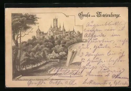 AK Pattensen, Schloss Marienburg auf dem Marienberge