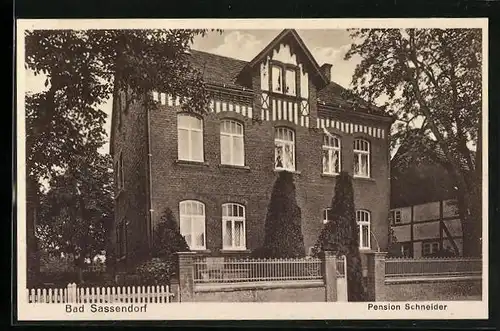 AK Bad Sassendorf, Blick zur Pension Schneider