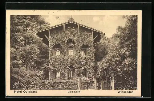 AK Wiesbaden, Hotel Quisisana mit Villa Eden