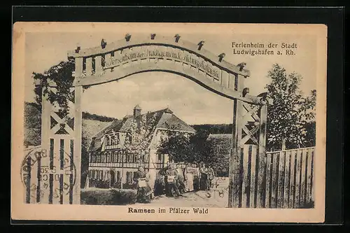 AK Ramsen i. Pfälzer Wald, Ferienheim der Stadt Ludwigshafen a. Rhein