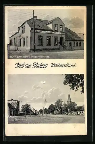 AK Wachow /Westhavelland, Gasthof zur Friedens-Eiche