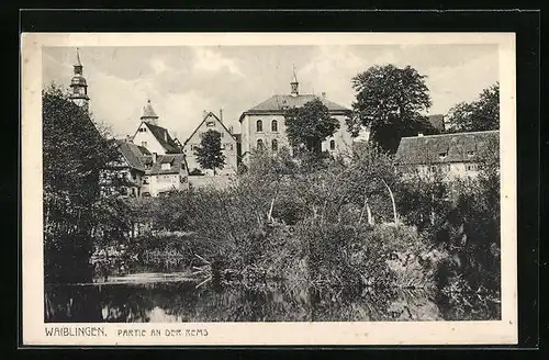 AK Waiblingen, Partie an der Rems