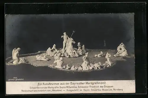 AK Bayreuth i. B., der Kunstbrunnen zur Markgrafenzeit