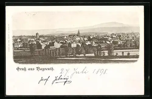 AK Bayreuth i. B., Blick über die gesamte Stadt