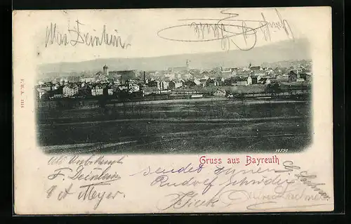 AK Bayreuth i. B., Panoramaansicht zur Stadt