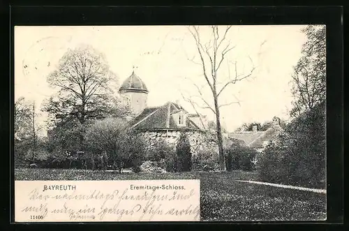 AK Bayreuth i. B., Schloss Eremitage, Anlagen hinter dem Schloss
