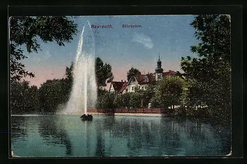 AK Bayreuth i. B., Wasserkunst am Röhrensee