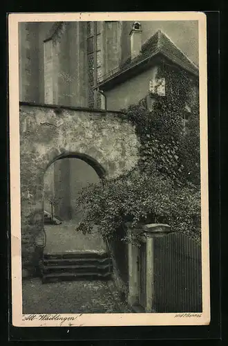 AK Waiblingen, Tordurchgang an der kleinen Kirche