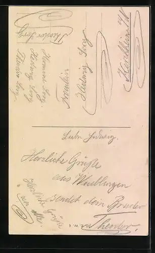 AK Waiblingen, Ruderboot auf der Rems, am Beinsteiner Tor