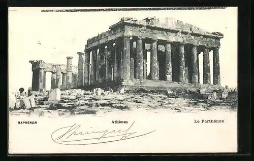 AK Athenes, vor dem Parthenon