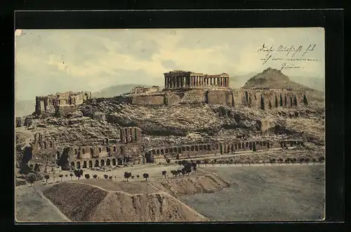 AK Athenes, Blick auf den Parthenon