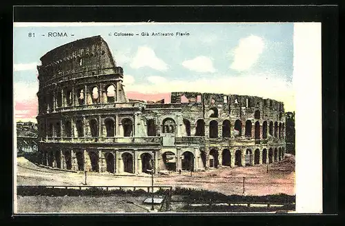AK Roma, Il Colosseo, Gia Anfiteatro Flavio