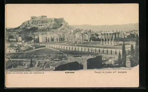 AK Athenes, Temple de Jupiter et l`Acropole