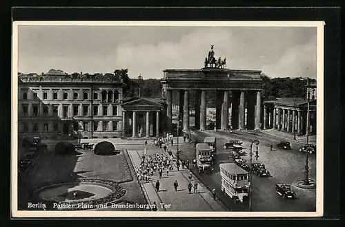 AK Berlin, Brandenburger Tor am Pariser Platz