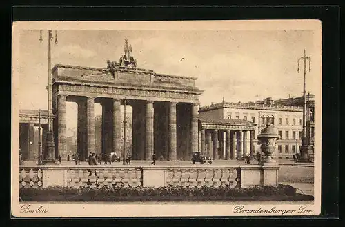 AK Berlin, Blick zum Brandenburger Tor