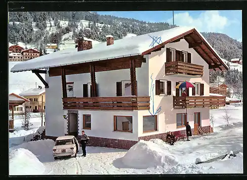 AK Ortisei - St. Ulrich, Villa Ivo im Schnee