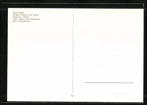 AK Ortisei - St. Ulrich, Stua Zirm, in der Gaststube