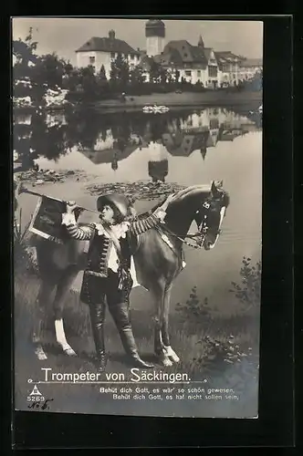 Foto-AK Photochemie Berlin Nr. 5269: Trompeter von Säckingen, Blick zur Stadt