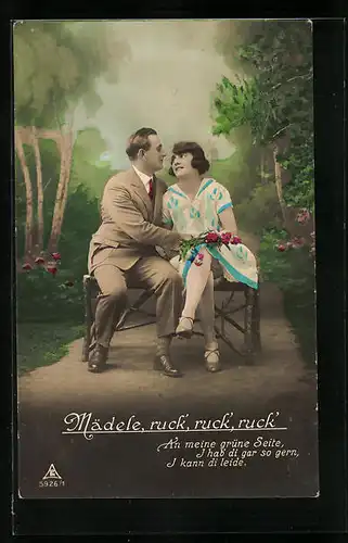 Foto-AK Photochemie Berlin Nr. 5926: Mann mit einer Dame auf einer Bank