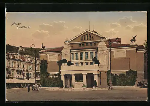 AK Meran, Vorderansicht des Stadttheaters