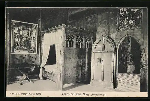 AK Meran, im Schlafzimmer der Landesfürstlichen Burg