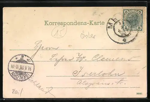 AK Meran, auf der Giselapromenade gegen den Ifinger