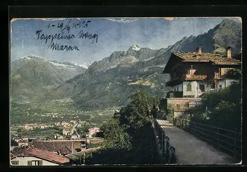 AK Meran, am Gasthof über der Stadt im Tal, Passeggiata Tappeiner