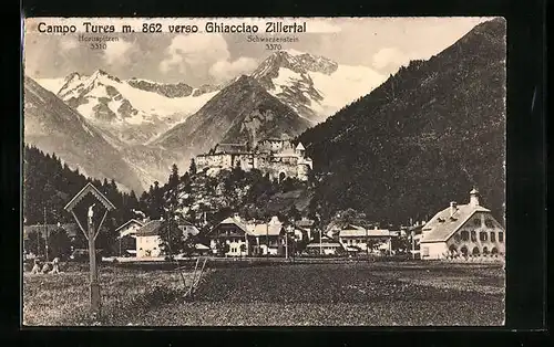 AK Campo Tures, verso Ghiacciao Zillertal, Gebirgsblick