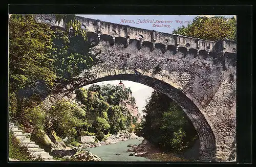 AK Meran, Zenoburg am Steinernen Weg