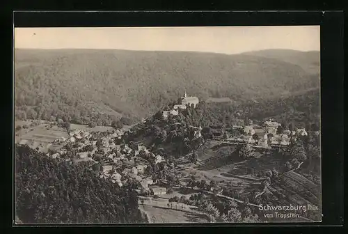 AK Schwarzburg i. Thüringen, Generalansicht vom Trippstein