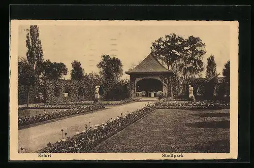 AK Erfurt, Pavillon im Stadtpark