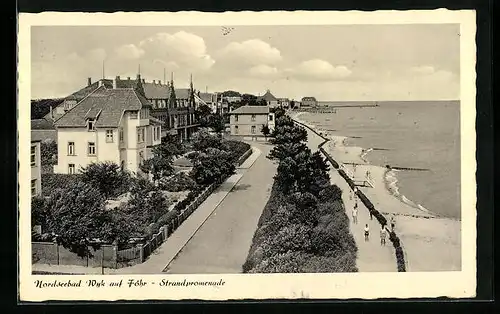 AK Wyk auf Föhr, Blick auf die Strandpromenade