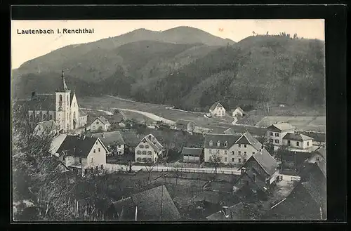 AK Lautenbach i. Renchtal, Blick zur Kirche