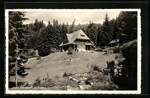 AK St. Blasien, das Haus Friedegart im Wald, Schwesternerholungsheim der evgl. Diakonissenanstalt