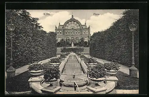 AK Köln-Riehl, Parkanlagen mit Flora