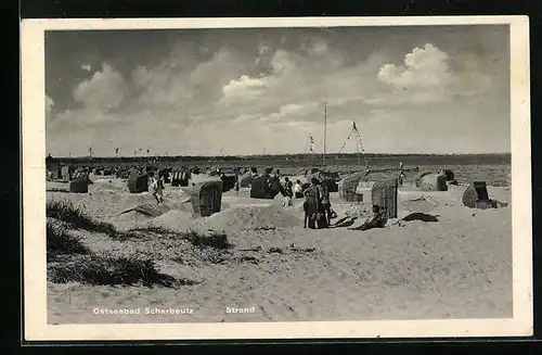 AK Scharbeutz an der Ostsee, Badegäste am Strand