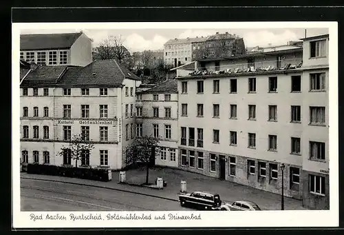 AK Bad Aachen, Burtscheid, Goldmühlenbad und Prinzenbad